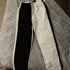 Pacsun Black and White High Rise Jeans